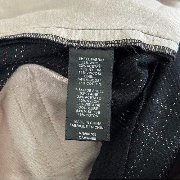 REBECCA TAYLOR Crosshatch Wool Stitch Plaid Trousers - Picture 10 of 10